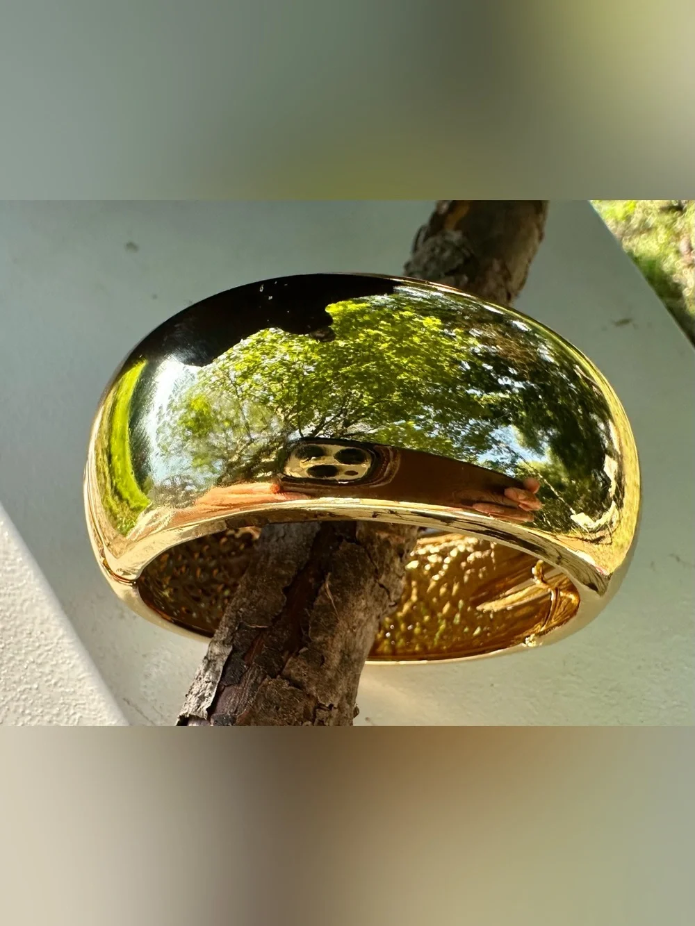 Zara Gold Reflective Bangle Bracelet